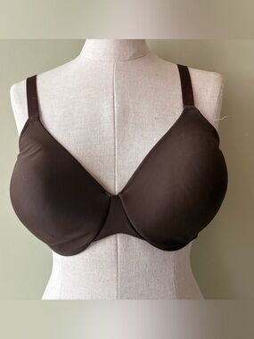 Hanes Brown Smooth underwire T-Shirt Bra 38D